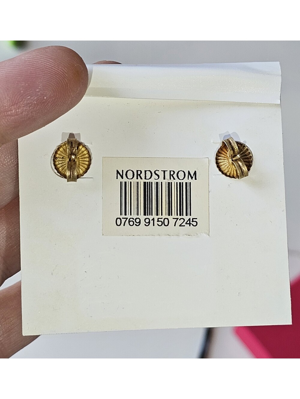Freida Rothman Black Gold 925 Silver Signature Mirror Stone Drop Earrings - Picture 6 of 8